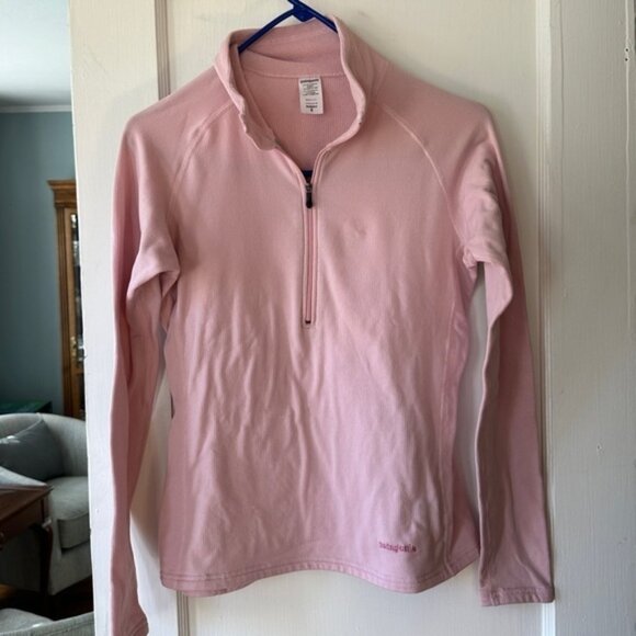 Womens Small Patagonia R5 Regulator 1/2 zip pullover light pink - Picture 1 of 5